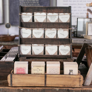 Assorted Set of 25 Mini Deckled Heart Cards & Envelopes