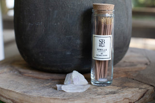 Vanilla Incense in Glass Jar- 40 sticks