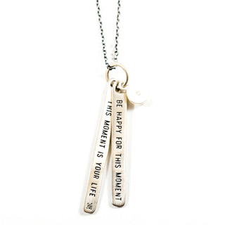 ***Be Happy For This Moment Silver Necklace - 22