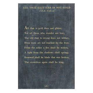 All That Glitters - Poetry Collection - Art Print