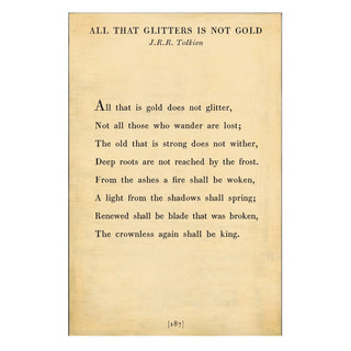 All That Glitters - Poetry Collection - Art Print