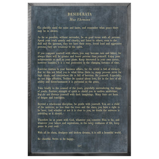 Desiderata - Poetry Collection (Grey Wood) - Art Print