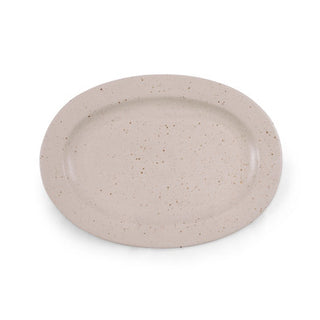 ***Small Oval Speckled Ceramic Platter - 10"x8"