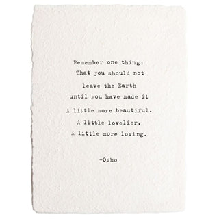 ***Handmade Paper Print - Osho - 12”x16