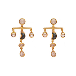 ***Crescent Moon Multi-Stone Mobile Dangles
