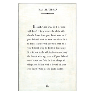 Kahlil Gibran - Book Collection - Art Print