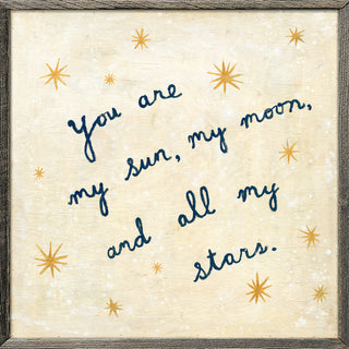 My Sun, My Moon (Grey Wood) - Art Print