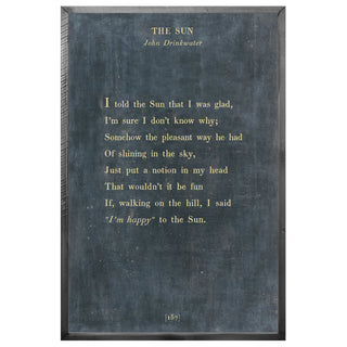 The Sun - Poetry Collection (Grey Wood) - Art Print