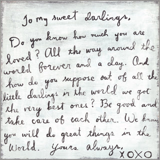 To My Sweet Darlings - Art Print