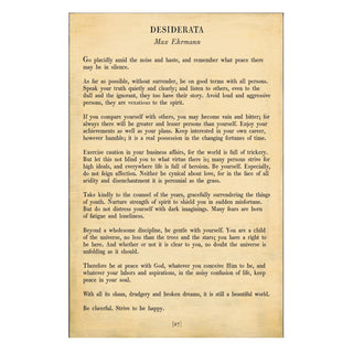 Desiderata - Poetry Collection - Art Print