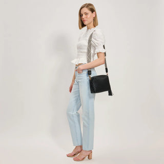 Roxana Woven Crossbody - Black