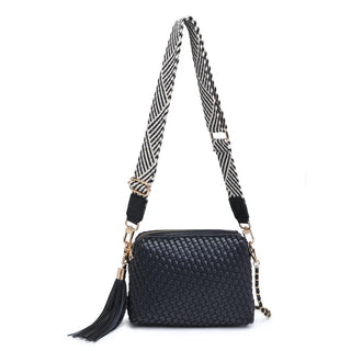 Roxana Woven Crossbody - Black