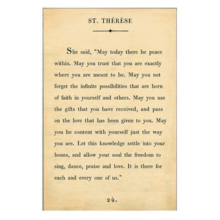 St. Therese - Book Collection - Art Print