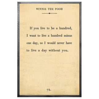 Winnie the Pooh - Book Collection (Grey Wood) - Art Print