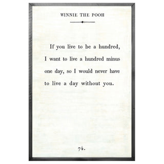 Winnie the Pooh - Book Collection (Grey Wood) - Art Print