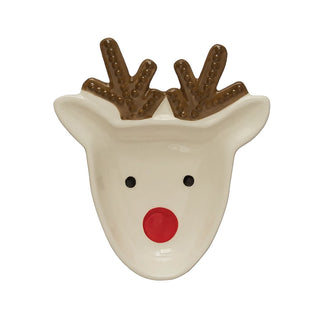 Ceramic Rudolph Reindeer Plate