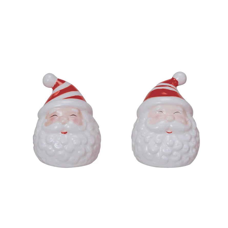 Ceramic Santa Salt & Pepper Shaker Set Sugarboo & Co