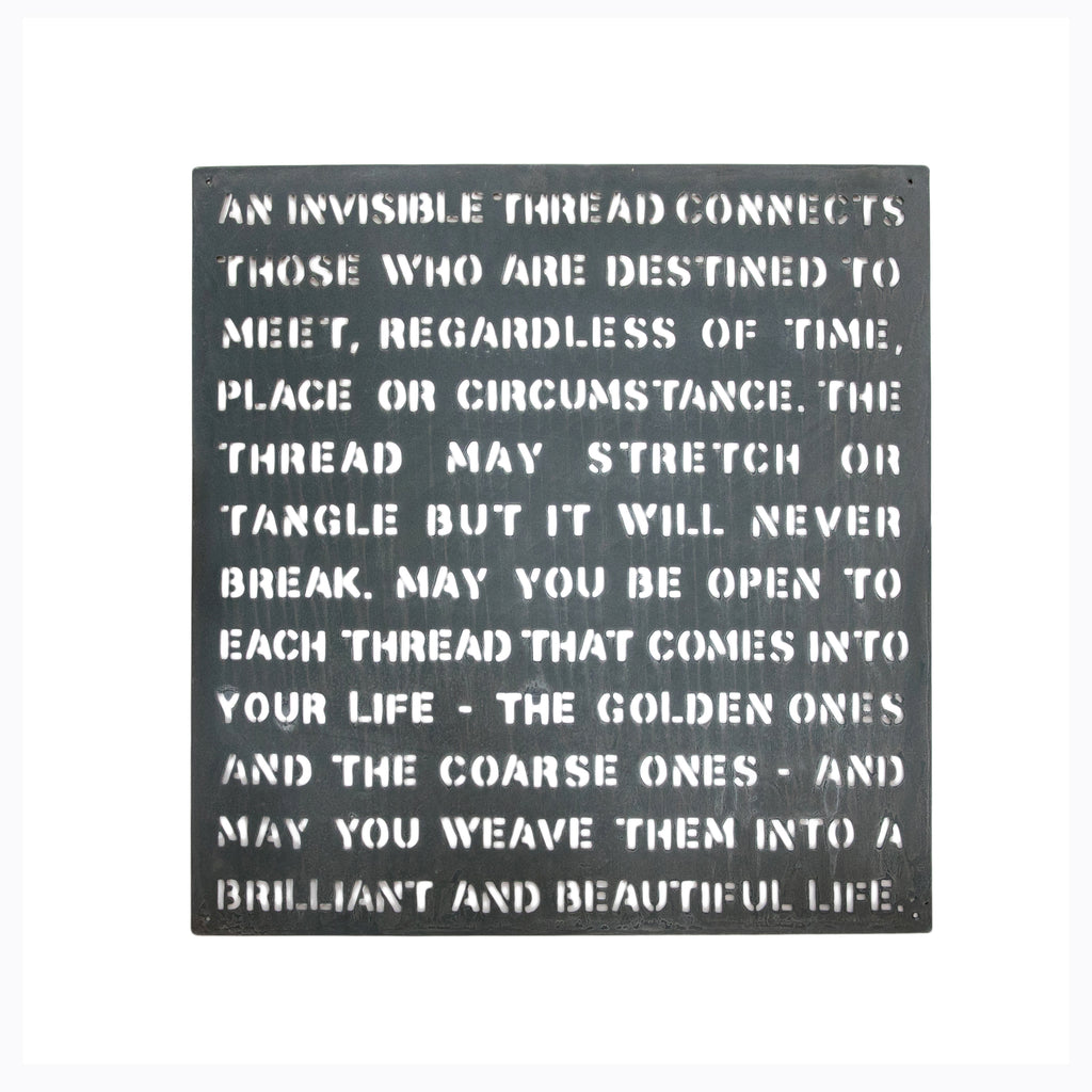 Metal Sign - An Invisible Thread 21 x 22.5 – Sugarboo & Co