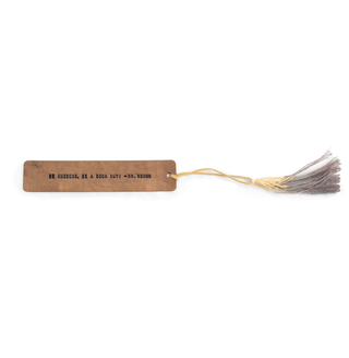 Be Awesome, Be A Book Nut (Dr. Seuss) -Leather Bookmark