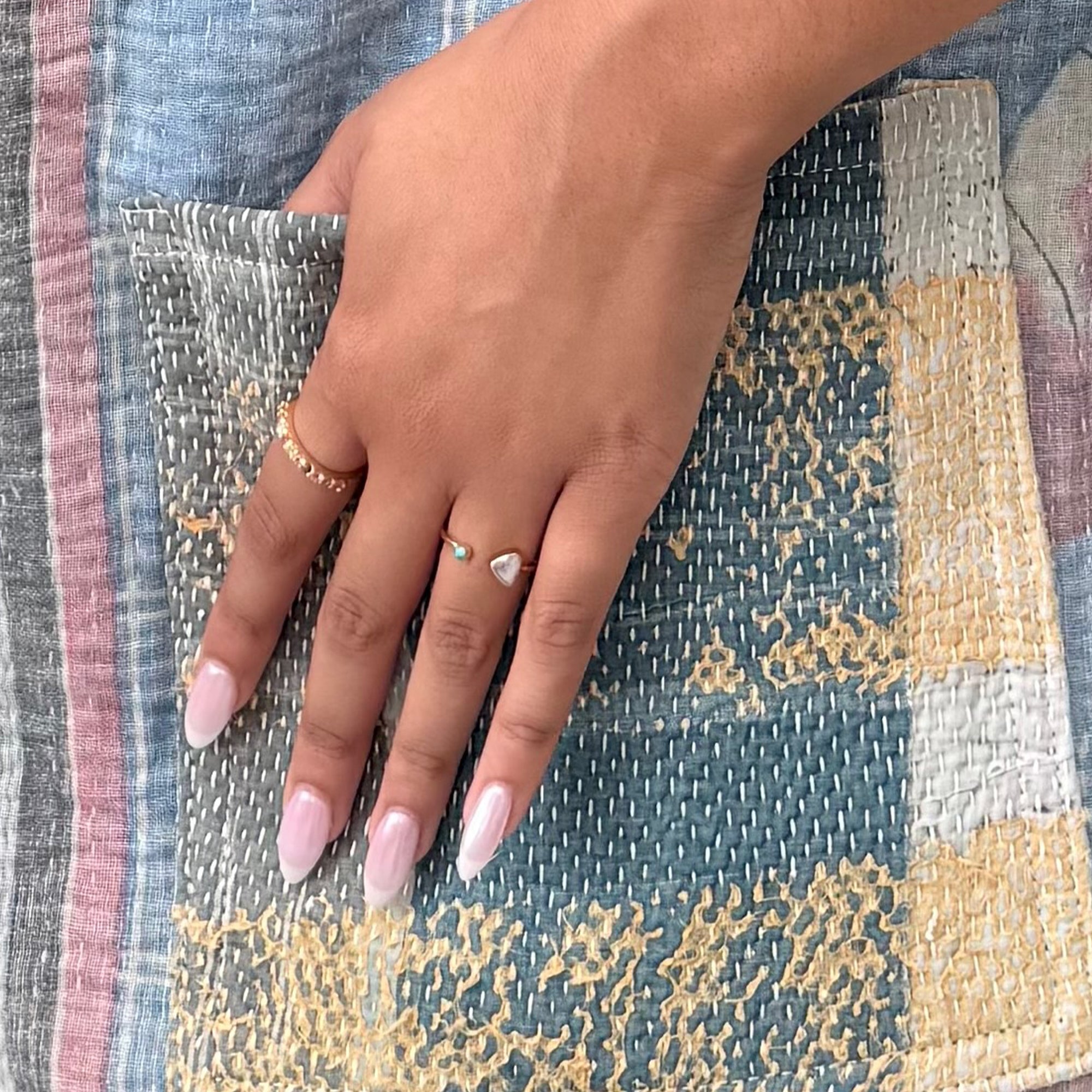 Multi Tourmaline Pave Ring