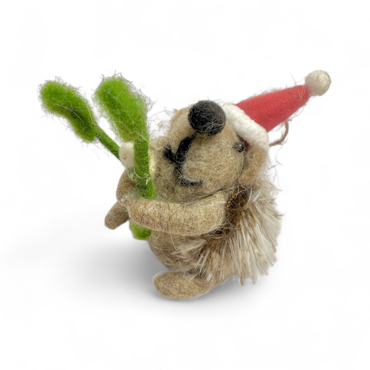 Hedgehog with Christmas hat & mistletoe - Winter Woodland Animals Collection 2