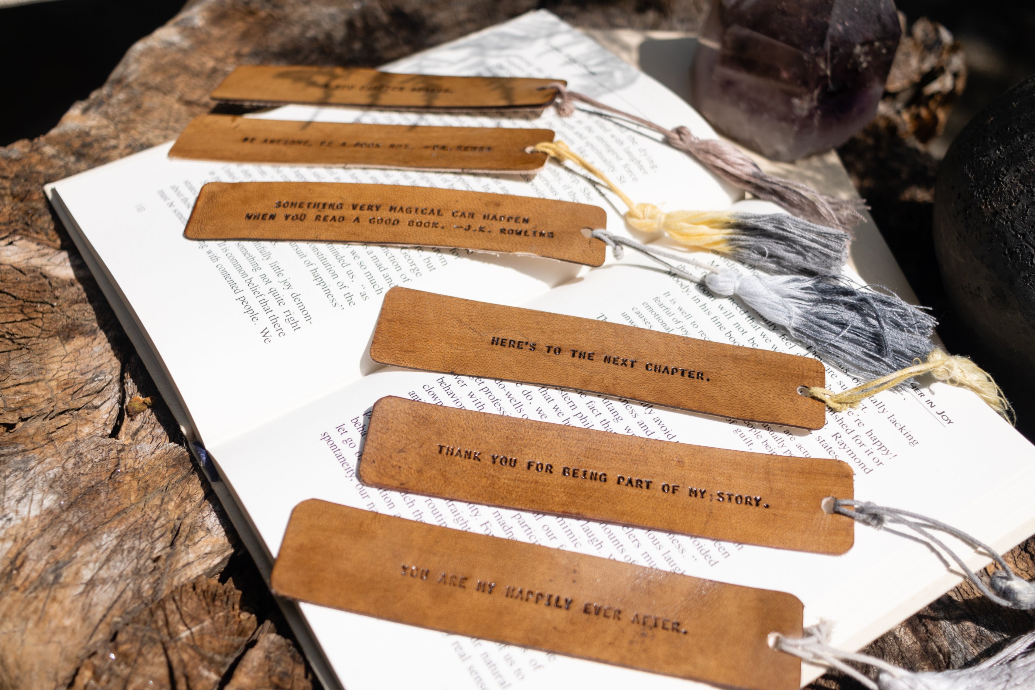 Here's To The Next Chapter - Leather Bookmark