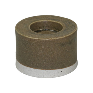 Two-Toned Speckled Ceramic Tea Light Holder 4" x 4" x 2.5"