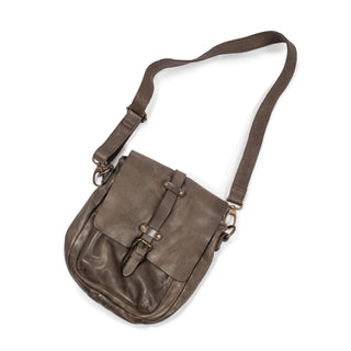Small Buckle Crossbody Shoulder Bag - Olive Brown