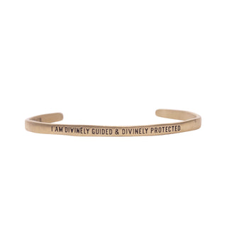 Brass Cuff - I Am Divinely Guided