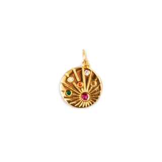***Rainbow Sunray Charm - 0.5"