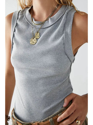 Ribbed Sleeveless Tank Top
