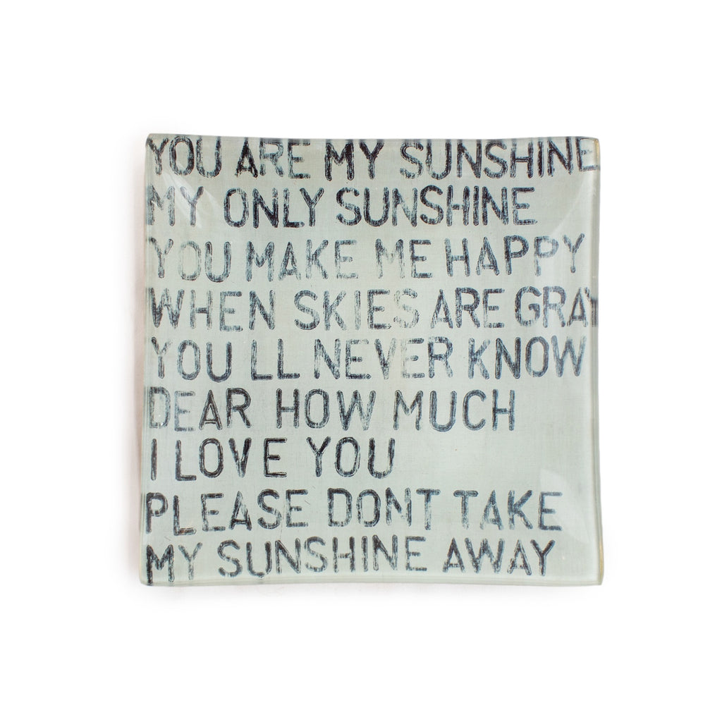 Small Square Decoupage Plate