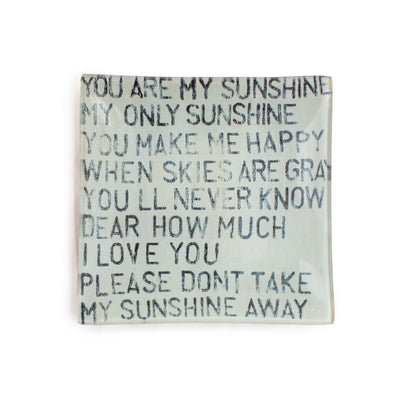 Small Square Decoupage Plate