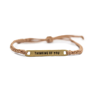 Brass Thinking of You Braided Bracelet - Adjustable