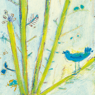 Blue Bird Left - Art Print