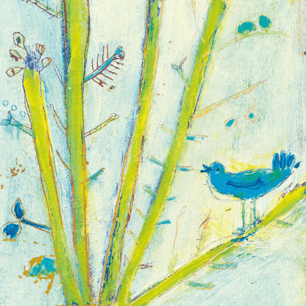 Blue Bird Left - Art Print