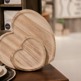 Heart Shaped Wood Tray
