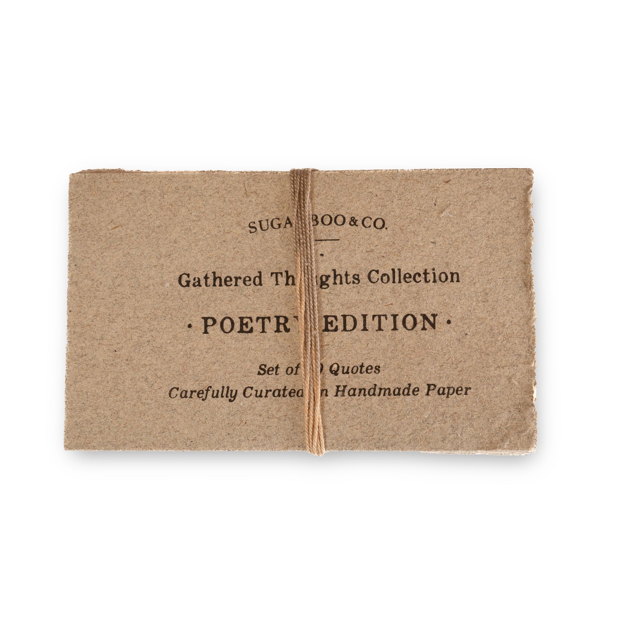 50 Gathered Thoughts of Poetry on Handmade Paper
