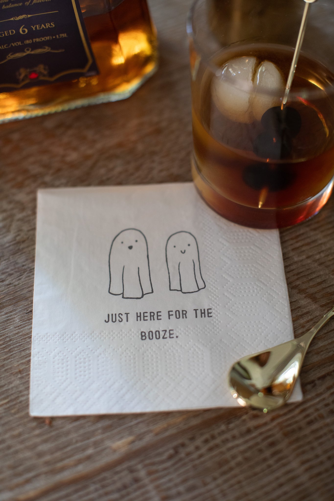 Just Here For The Boo's Cocktail Napkin