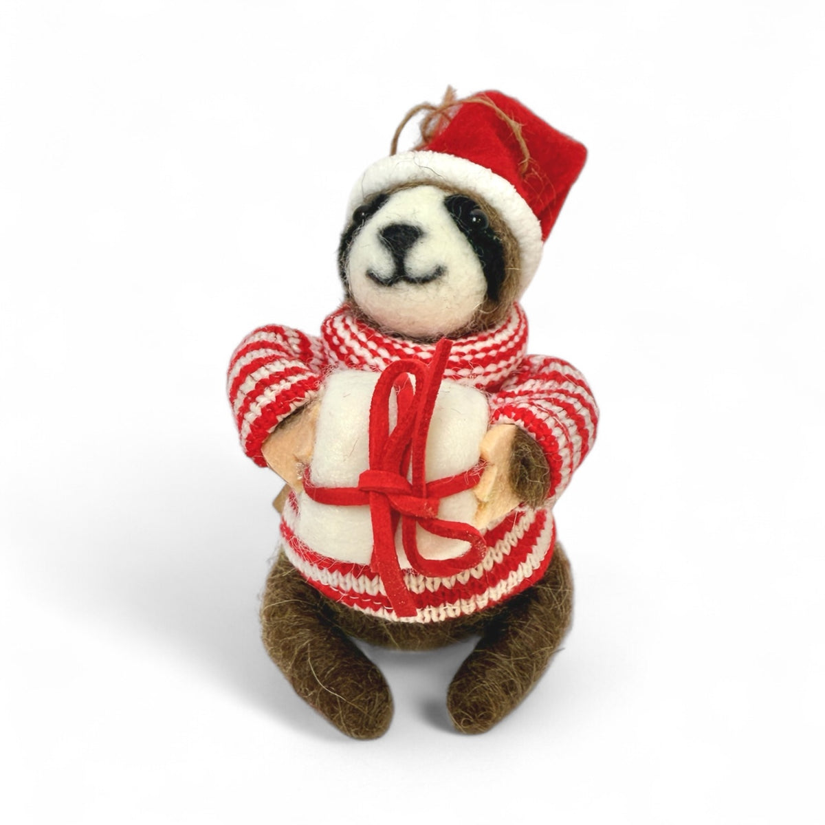 Sloth with red & white sweater and Present - Snuggle of Sloths