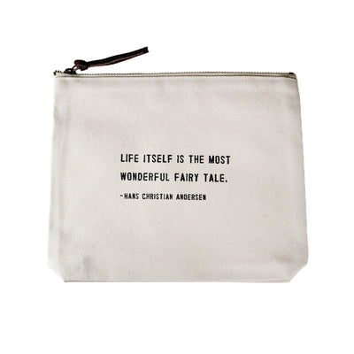 Canvas Zip Bag - Cream