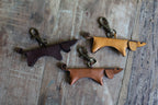 Brown Dachshund Leather Keychain