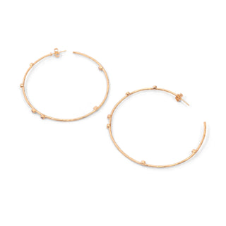 ***Large Topaz Hoops - Gold Plated Brass