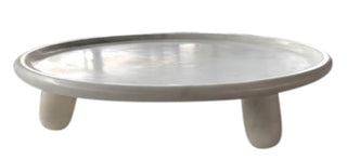 Marble Cake Stand w/ Marble Legs - White 13.75"Dia