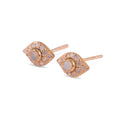 Gold Evil Eye Studs with Opal Earrings