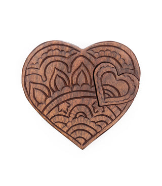 Heart Puzzle Box Jewelry Holder