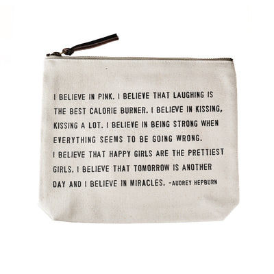 Canvas Zip Bag - Cream