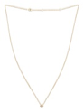 ***Single Circle Pendant with White Topaz Gold Necklace