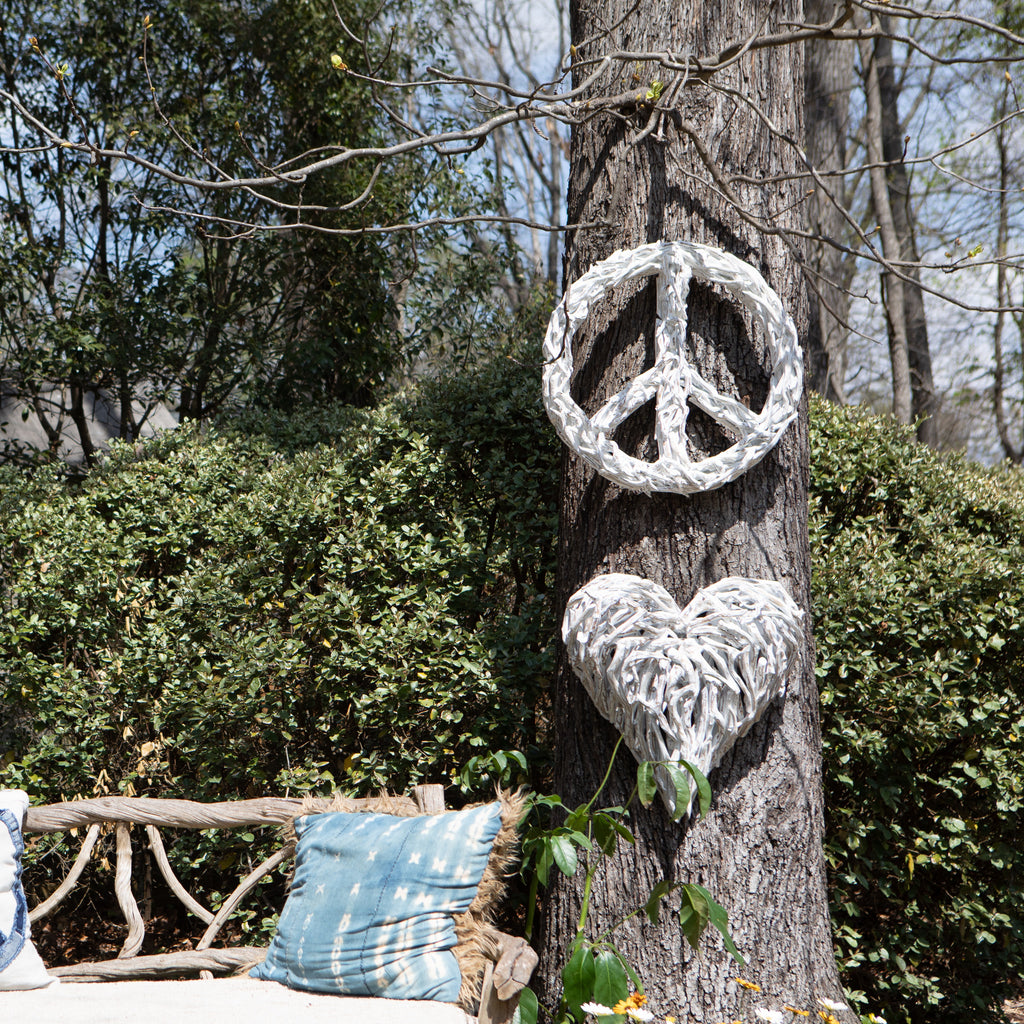 ***Peace Sign XLarge Whitewash Driftwood - 30x30