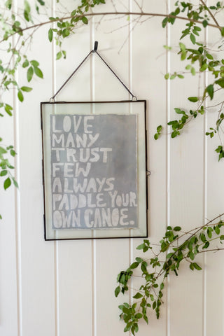 Paddle Your Own Canoe Art Poster hanging on a wall